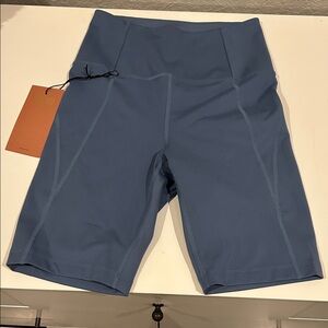 Girlfriend Collective Slate Blue Bike Shorts